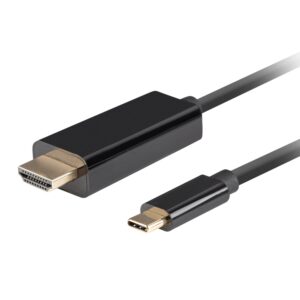 CABLE USB-C A HDMI LANBERG MACHO/MACHO 4K 60HZ 1.8M NEGRO 5901969436778 CA-CMHD-10CU-0018-BK