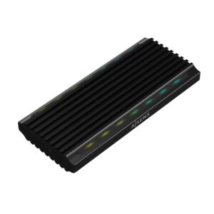 CAJA EXTERNA AISENS M.2 RGB GAMING SATA NVME A USB3.1 GEN2 NEGRA 8436574706376 ASM2-RGB012B