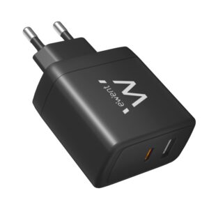 CARGADOR MOVIL RAPIDO EWENT 2PUERTOS (USB-C/A) 65W 8052101433449 EW1330