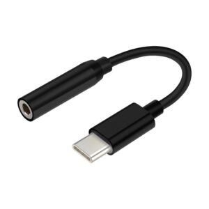 CONVERSOR AISENS USB-C A AUDIO USB-C/M-JACK 3.5/H NEGRO 15CM 8436574703580 A109-0348