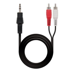 Cable Estéreo Nanocable 10.24.0301/ Jack 3.5 Macho - RCA Macho/ 1.5m/ Negro 8433281001091 10.24.0301 NAN-CAB 10 24 0301