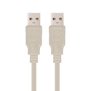 Cable USB 2.0 Nanocable 10.01.0303/ USB Macho - USB Macho/ 2m/ Beige 8433281000506 10.01.0303 NAN-CAB 10 01 0303