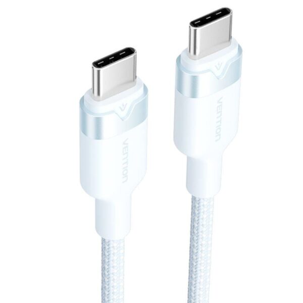 Cable USB 2.0 Tipo-C 3A Vention TRDSF/ USB Tipo-C Macho - USB Tipo-C Macho/ Hasta 60W/ 480Mbps/ 1m/ Azul - Imagen 2