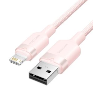 Cable USB Lightning Vention LANBH/ USB Macho - Lightning Macho/ 480Mbps/ 1m/ Rosa 6922794783782 LANPF VEN-CAB LANPF