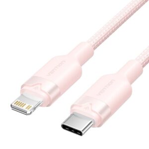 Cable USB Tipo-C Lightning Vention LALPH/ USB Tipo-C Macho - Lightning Macho/ 27W/ 480Mbps/ 2m/ Rosa 6922794783638 LALPH VEN-CAB LALPH