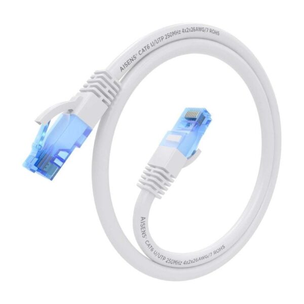 Cable de Red RJ45 AWG26 CCA UTP Aisens A135-0819 Cat.6/ 1m/ Blanco - Imagen 2