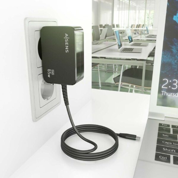 Cargador Gan de Pared Aisens ASCH-1PD65WL033-BK/ 1xUSB Tipo-C + Cable 1.8m/ 65W - Imagen 5