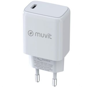 Cargador de Pared Muvit For Change MCACC0014/ 1xUSB Tipo-C/ 30W 8426801164116 MCACC0014 MUV-CARGA MCACC0014