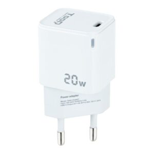 Cargador de Pared TooQ TQWC-PD20WT/ 1xUSB Tipo-C/ 20W/ Blanco 8433281012530 TQWC-PD20WT TOO-CARGA TQWC-PD20WT