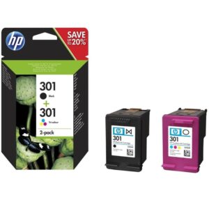 Cartucho de Tinta Original HP nº301 Multipack/ Negro/ Tricolor 889894508898 N9J72AE N9J72AE