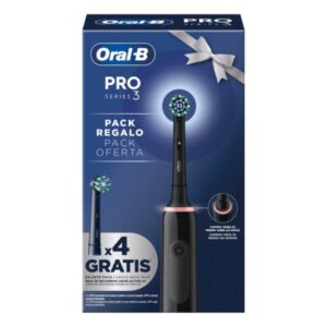 Cepillo Dental Braun Oral-B Series Pro 3 3000/ Incluye 4 Recambios/ Negro 8700216274104 P3 BK 4REC BRA-PAE CEP DENT P3 BK 4REC