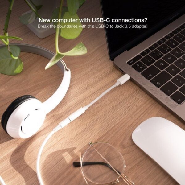 Conversor USB Tipo-C Nanocable 10.24.1205-W/ USB Tipo-C Macho - Jack 3.5 Hembra - Imagen 4