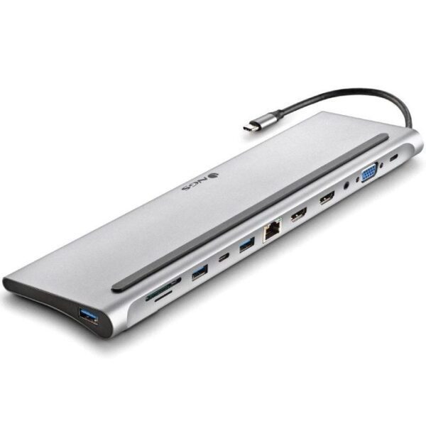 Docking USB Tipo-C NGS WonderDock12/ 3xUSB/ 2xHDMI/ 1xVGA/ 1xRJ45/ 1xLector de Tarjetas/ 1xJack 3.5/ 1xUSB Tipo-C PD/ Gris 8435430623543 WONDERDOCK12 NGS-HUB WONDERDOCK12