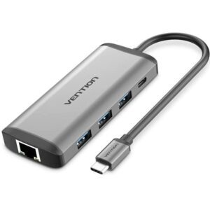 Docking USB Tipo-C Vention CNDHB/ 1xHDMI/ 3xUSB/ 1xUSB Tipo-C PD/ 1xRJ45/ 1xLector tarjetas/ Gris 6922794741362 CNDHB VEN-DOCK CNDHB