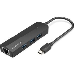 Docking USB Tipo-C Vention TGPBB/ 3xUSB/ 1xRJ45/ 1xMicro B PD/ Negro 6922794751989 TGPBB VEN-DOCK TGPBB