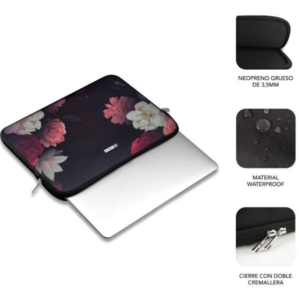 Funda Subblim Trendy Sleeve Neo Flowers para Portátiles hasta 14" - Imagen 2