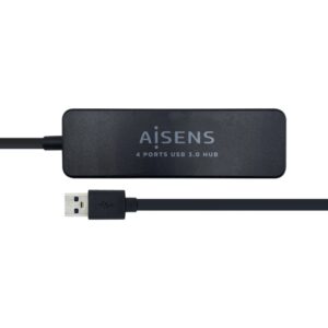 HUB AISENS USB 3.0 TIPO A M-4XTIPO A H NEGRO 30CM 8436574704112 A106-0399