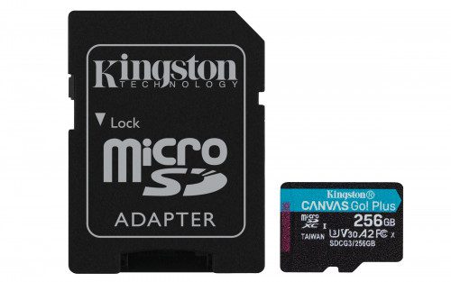 Kingston Technology Canvas Go! Plus memoria flash 256 GB SD Clase 10 UHS-I 0740617301250 | P/N: SDCG3/256GB | Ref. Artículo: 1331391