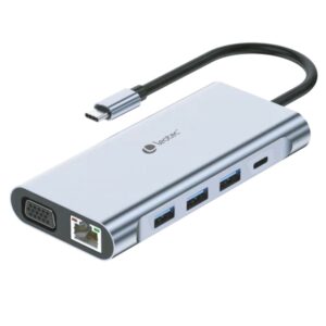 LEOTEC DOCKING STATION 11-1 1USB-C PD100 3USB3.0 1USB-C 1 HDMI 1VGA 1TJSD MCSD 8436588882622 LEDS01