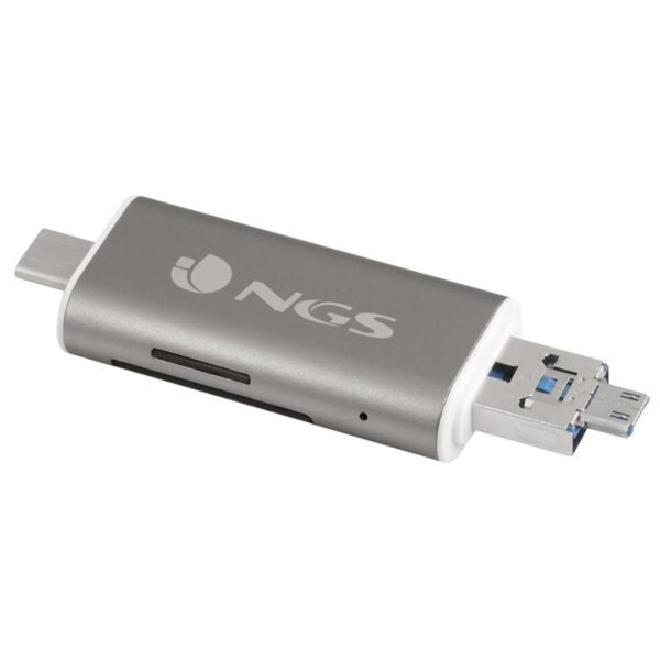 Lector de Tarjetas Externo NGS ALLY READER/ USB 2.0/ USB Tipo-C / Micro USB 8435430608403 ALLYREADER NGS-CR ALLYREADER