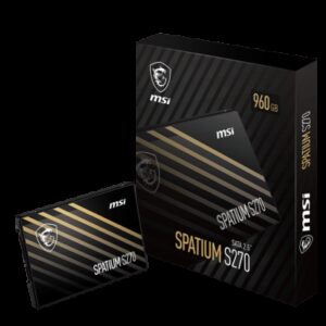 MSI SPATIUM S270 SATA 2.5 960GB unidad de estado sólido 2.5" Serial ATA III 3D NAND 4711377001175 | P/N: S78-440P130-P83 | Ref. Artículo: 1378012