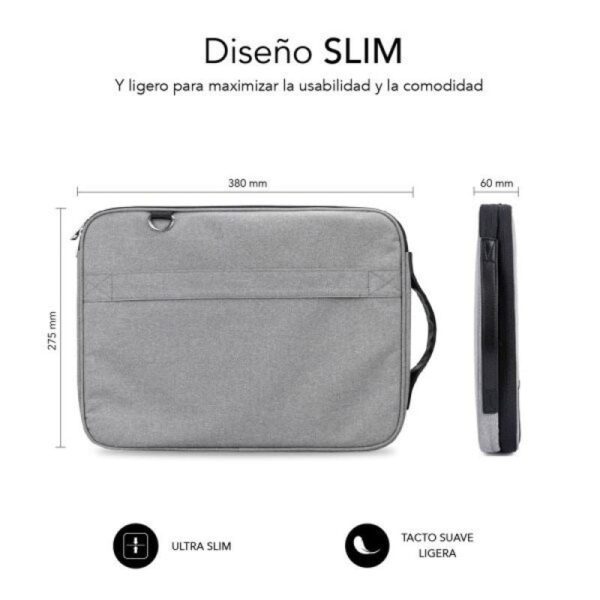 Maletín Subblim Advance Laptop Sleeve para Portátiles hasta 14"/ Gris - Imagen 5