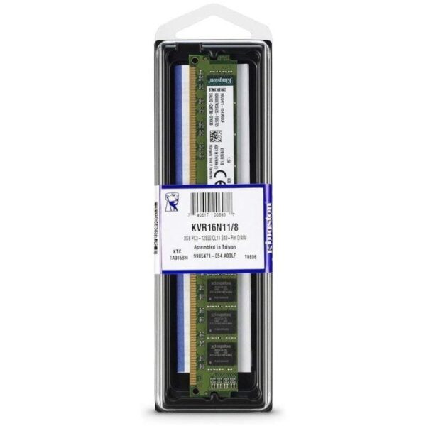 Memoria RAM Kingston ValueRAM 8GB/ DDR3/ 1600MHz/ 1.5V/ CL11/ DIMM - Imagen 2