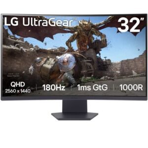 Monitor Gaming Curvo LG UltraGear 32GS60QC-B 31.5"/ QHD/ 1ms/ 180Hz/ VA/ Negro 8806096090657 32GS60QC-B LG-M 32GS60QC-B