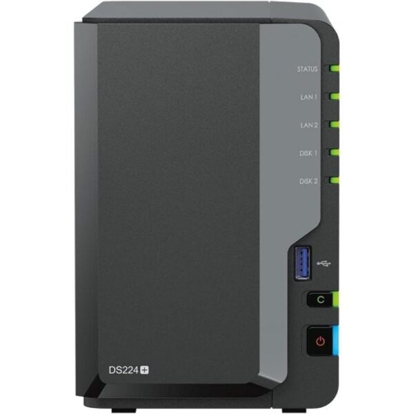 NAS Synology Diskstation DS224+/ 2 Bahías 3.5"- 2.5"/ 2GB DDR4/ Formato Torre - Imagen 2