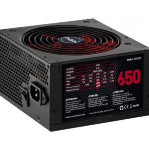 NOX NXS650 unidad de fuente de alimentación 650 W 20+4 pin ATX Negro