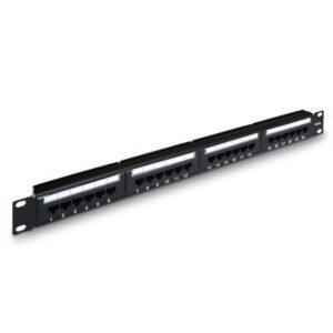 PANEL PARCHEO AISENS 24 PUERTOS RJ45 CAT.5E UTP 19 1U DUAL IDC NEGRO 8436574703061 A141-0307