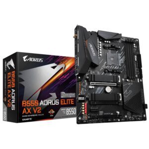 PLACA BASE GIGABYTE B550 AORUS ELITE AX V2 AM4 MATX 4XDDR4 4719331809904 GAB55AEW2-00-G15