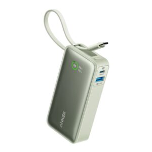 POWERBANK ANKER NANO POWER BANK (10000MAH 30W BUILT-IN USB-C CABLE GREEN) 0194644179373 A1259G61