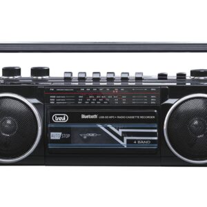 RADIO GRABADORA PORTÁTIL TREVI USB SD BLUETOOTH CASSETTE RR 501 BT NEGRO 8011000018669 0RR50100