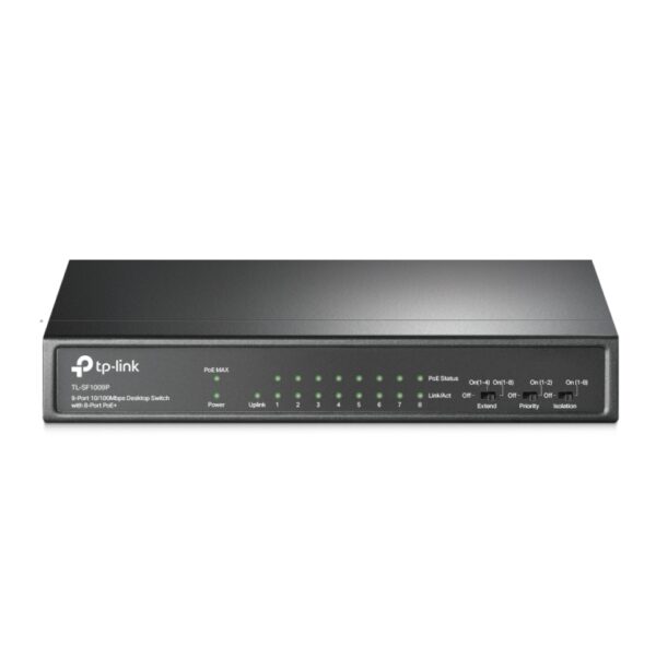 SWITCH TP-LINK 9-PORT 10/100 MBPS DESKTOP SWITCH WITH 8-PORT POE+ 6935364052966 TL-SF1009P