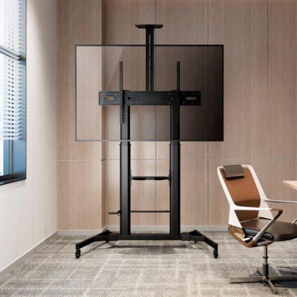 Soporte de Suelo Inclinable con Ruedas y Manivela Aisens FT100TE-171 para TV 60-100"/ hasta 100kg - Imagen 4