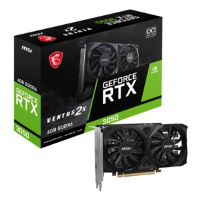 TARJETA GRAFICA MSI RTX 3050 VENTUS 2X E 6GB OC 4711377265591 912-V812-056