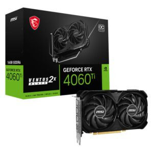 TARJETA GRAFICA MSI RTX 4060TI VENTUS 2X BLACK 16GB OC 4711377121026 912-V517-014