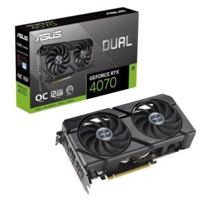 Tarjeta Gráfica Asus Dual GeForce RTX 4070 EVO OC Edition/ 12GB GDDR6X 4711387432006 90YV0J15-M0NA00 ASU-GF RTX4070 D EVO OC 12G