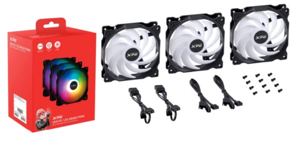 VENTILADOR CAJA XPG VENTO 120MM NEGRO RGB X3 4711085946614 75261454