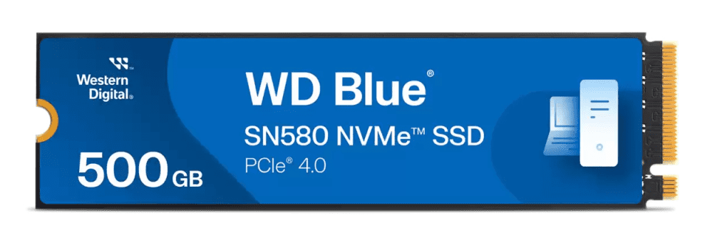 WD SSD SN580  WD BLUE PCIE GEN4 NVME  500GB  WDS500G3B0E 0718037887319 WDS500G3B0E