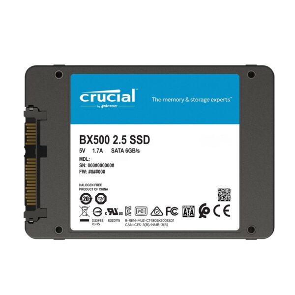 Disco duro interno ssd crucial bx500 1tb 2.5pulgadas 3d nand sata 6gb - s - Imagen 2