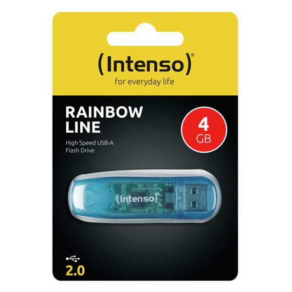 Memoria usb 2.0 intenso rainbow 4gb azul - Imagen 3