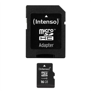 4034303016136 | P/N: 3413470 | Cod. Artículo: DSP0000008038 Tarjeta microsd intenso 16gb cl10 + adaptador sd