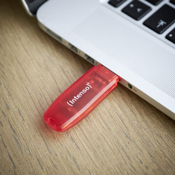 Memoria usb 2.0 intenso rainbow 128gb rojo - Imagen 3