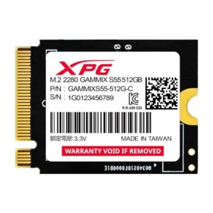 4711085942340 | P/N: SGAMMIXS55-512G-C | Cod. Artículo: DSP0000027099 Disco duro interno solido ssd adata xpg gammix s55 512gb m.2