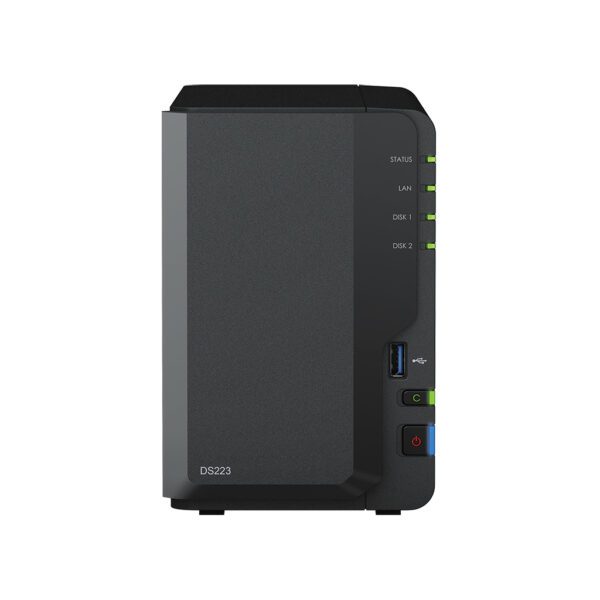 Servidor nas synology disk station ds223 2bay 1.7 ghz qc 2gb ddr 4 1 x gbe 3x usb 3.2 - Imagen 2