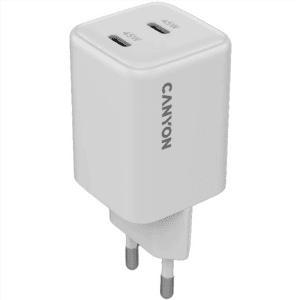 5291485016234 CNS-CUW45CC CANYON CARGADOR CU45CC GAN 45W 2XPD USB-C EU BLANCO