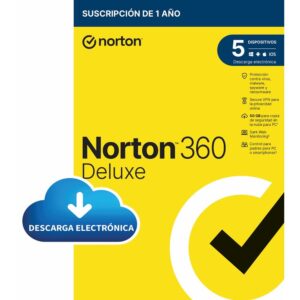 5397231019419 | P/N: 21433181 | Cod. Artículo: MGS0000013647 Antivirus norton 360 deluxe 50gb español 1 usuario 5 dispositivos 1 año esd electronica  drmkey gum