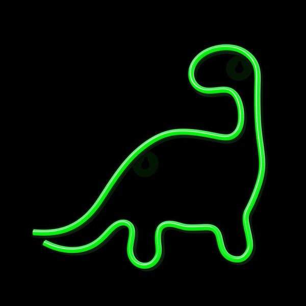 Lampara forever neon led dinosaur green - Imagen 5